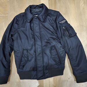 Y2K Abercrombie & Fitch Dark Blue Bomber Jacket
